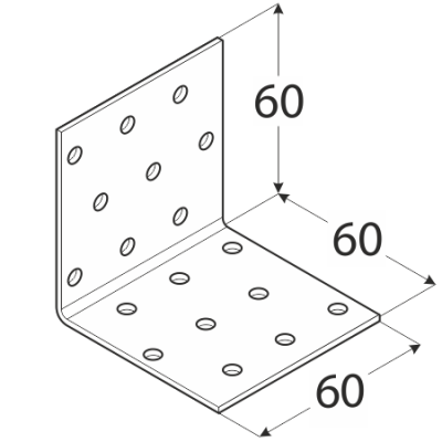 KM4 – úhelník montážní 60x60x60x2,0 mm