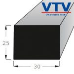 Lišta dřevěná H 3025 2m 1