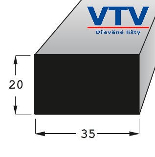 Lišta dřevěná H 3520   2m