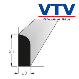 Lišta dřevěná RV 2710 SM   2,4m c.161