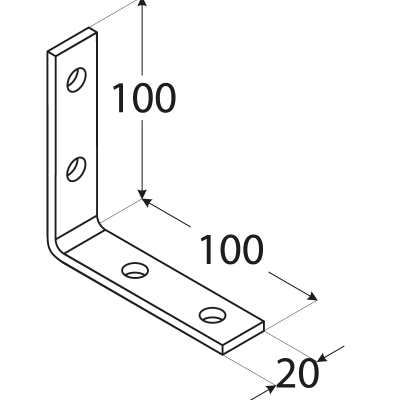 KW5 – úhelník úzký100x100x20x4,0 mm