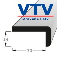 Lišta dřevěná L 1430 SM   2,4m