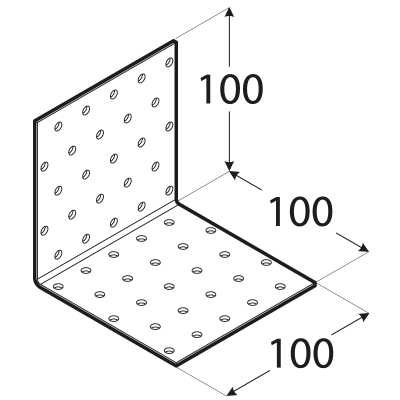 KM13 – úhelník montážní 100x100x100x2,0 mm