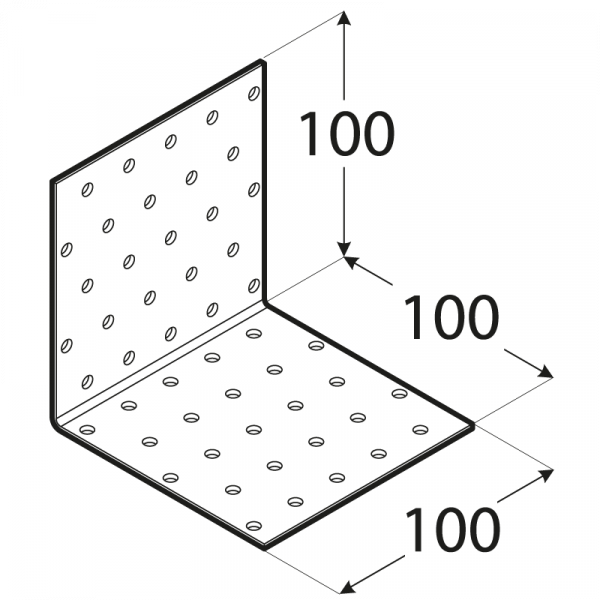 KM13 - úhelník montážní 100x100x100x2,0 mm 1