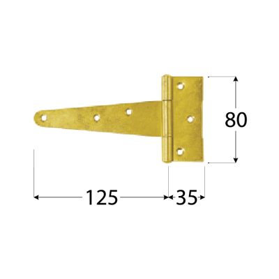 ZT 125  Závěs trojúhel. 125x35x80x2,0 mm
