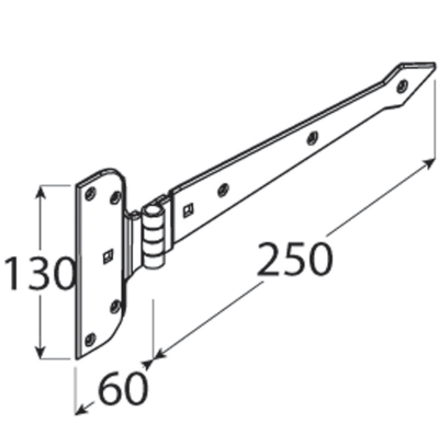 ZAB 250 Závěs vratový dekorační 250×2,6 Doprodej