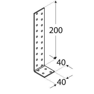 KK1 – úhelník kotevní 200x40x40x2,0 mm