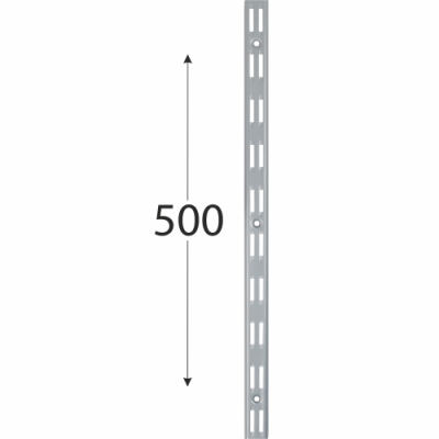 WLD 500s nosná konzolová lišta dvojitá 500 mm šedá