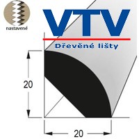 Lišta dřevěná RV 2020 SM   2,4m