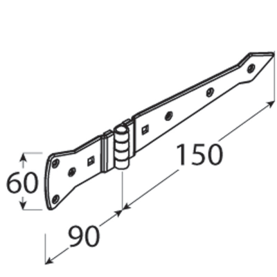 ZABP 150 Závěs vratový dekorační 150×2,6- Doprodej