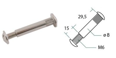 Spoj. sr. M6x15 na 2x lamino 18mm