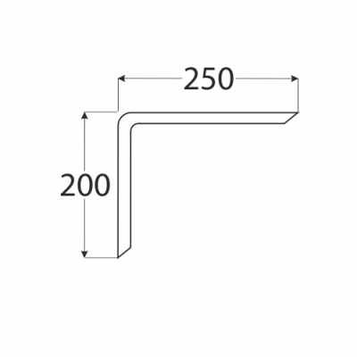 WDG 250 konzole 200×250 překližka ohýbaná, buk