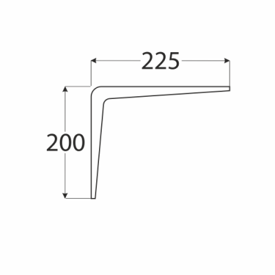 WS 225 2  konzole stavební bílá  200×225