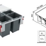Kos odpadkový GARBO 60-4 8+8+12+12L 3