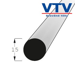 Lišta dřevěná KR 15 BK   900mm