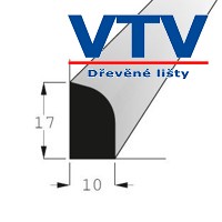 Lišta dřevěná RV 1710 SM   2,4m c.158