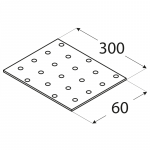 PP30 - destička perforovaná 60x300x2,0 mm 1