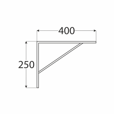 WSWP 400 G konzole zpevněná 250×400 galvanizovaná