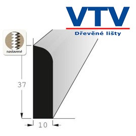Lišta dřevěná RV 3710 SM   2,4m