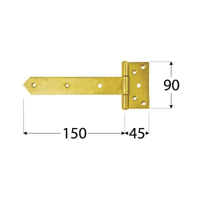 ZB 150  Závěs brankový 150x45x90x34x3,0 mm