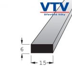Lišta dřevěná H 1506 100cm 1 Lišta dřevěná H 1506 100cm 1