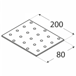 PP9 - destička perforovaná 200x80x2,0 mm 1