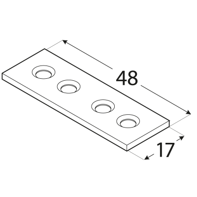 LW50 – spojka úzká 48x17x1,5 mm