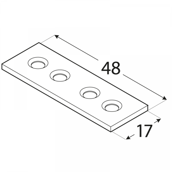 LW50 - spojka úzká 48x17x1,5 mm 1