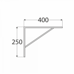 WSWP 400 konzole zpevněná 250x400 bílá 4
