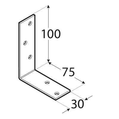 KB1 – úhelník trámový 100x75x30x3,0 mm