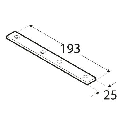 LW5 – spojka úzká 193x24x4,0 mm