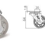Kolečko Shift transp. pr.50mm, 30kg 2