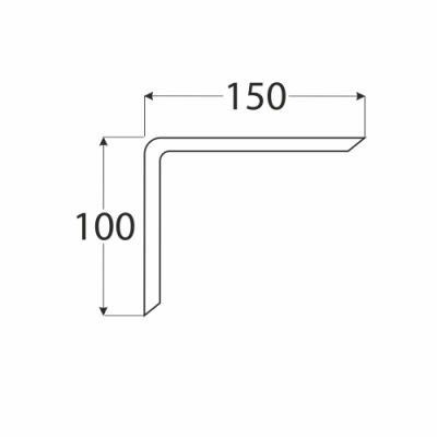WDG 150 konzole 100×150 překližka ohýbaná, buk