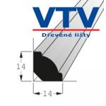 Lišta dřevěná RVJ 1414 2,4m c.159 5 Lišta dřevěná RVJ 1414 2,4m c.159 5