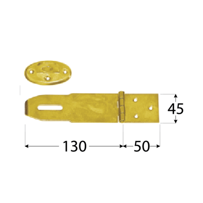 ZZK 50  Závěs zamykací krytý 180x45x2,0 mm