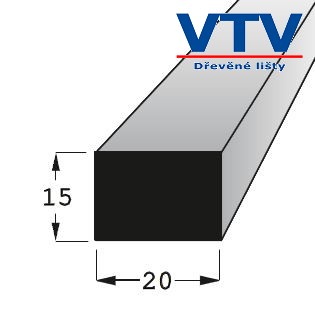 Lišta dřevěná H 2015   2m