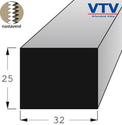 Lišta dřevěná H 3225   SMnast.2,4m