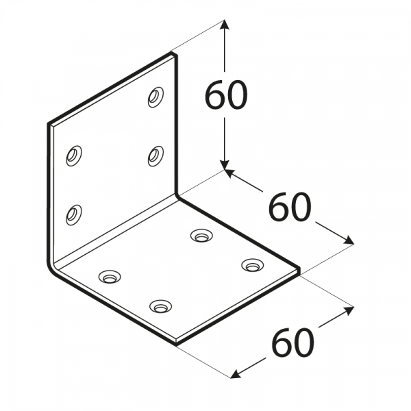 KS3 - úhelník široký 60x60x60x2,0 mm 1