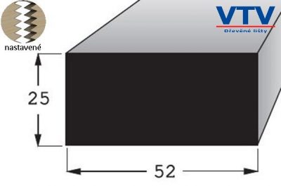 Lišta dřevěná H 5225   2,4m