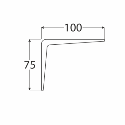 WS 100 BR  konzole stavební hnědá   75×100