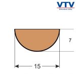 Lišta dřevěná tyč TP 15 2,5m c.83 3