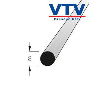 Lišta dřevěná KR 08   1000mm