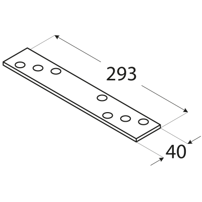 LG3 – spojka tlustá 293x40x5,0 mm