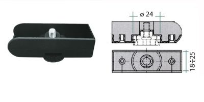Patka regulační pro desku 18mm DOPRODEJ