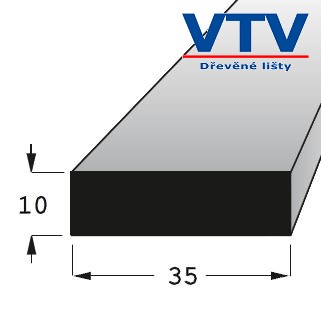Lišta dřevěná H 3510   2m