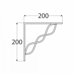 WPRP 200 konzole se splétanou vzpěrou 200x200 černá 2