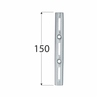 WLS 150s nosná konzolová lišta jednoduchá 150 mm šedá