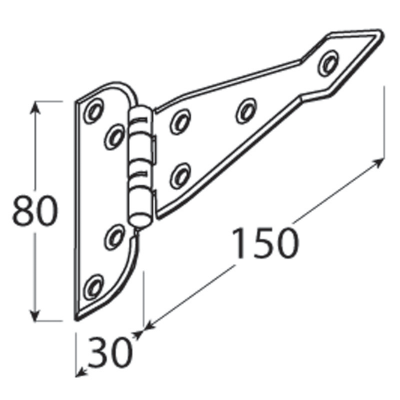 ZAT 150 Závěs trojúhelníkový 150×1,6 Doprodej