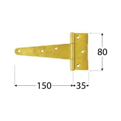 ZT 150  Závěs trojúhel. 150x35x80x2,0 mm
