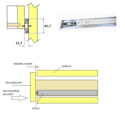 Plnovysuv 600mm kul. push